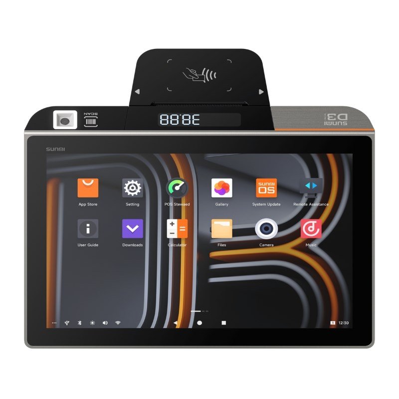 SUNMI D3 Mini Smart Desktop POS Terminal | All-in-One Compact Retail System with Built-in Scanner & NFC