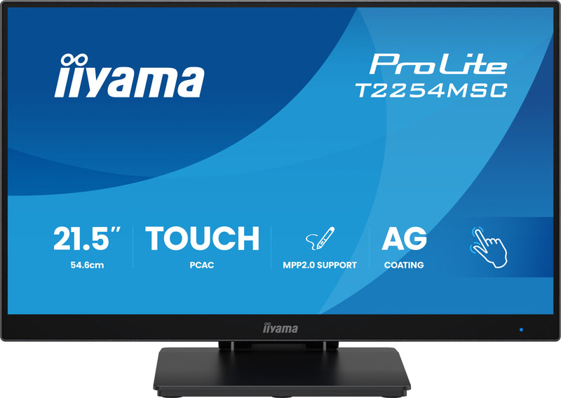 iiyama ProLite T2254MSC-B2AG 21.5" Full HD Touchscreen Monitor – PCAP 10-Point Touch, Anti-Glare Coating, IPS Panel