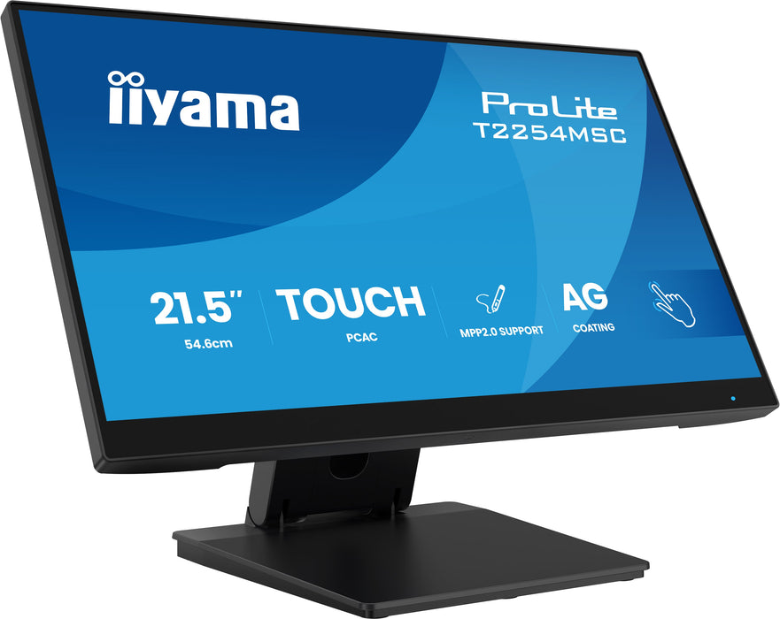 iiyama ProLite T2254MSC-B2AG 21.5" Full HD Touchscreen Monitor – PCAP 10-Point Touch, Anti-Glare Coating, IPS Panel