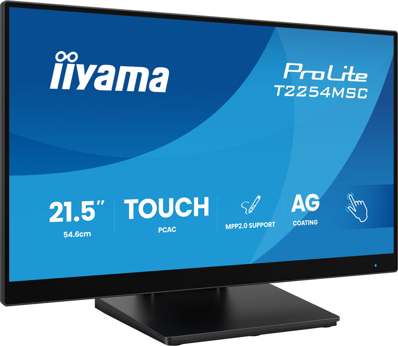 iiyama ProLite T2254MSC-B2AG 21.5" Full HD Touchscreen Monitor – PCAP 10-Point Touch, Anti-Glare Coating, IPS Panel