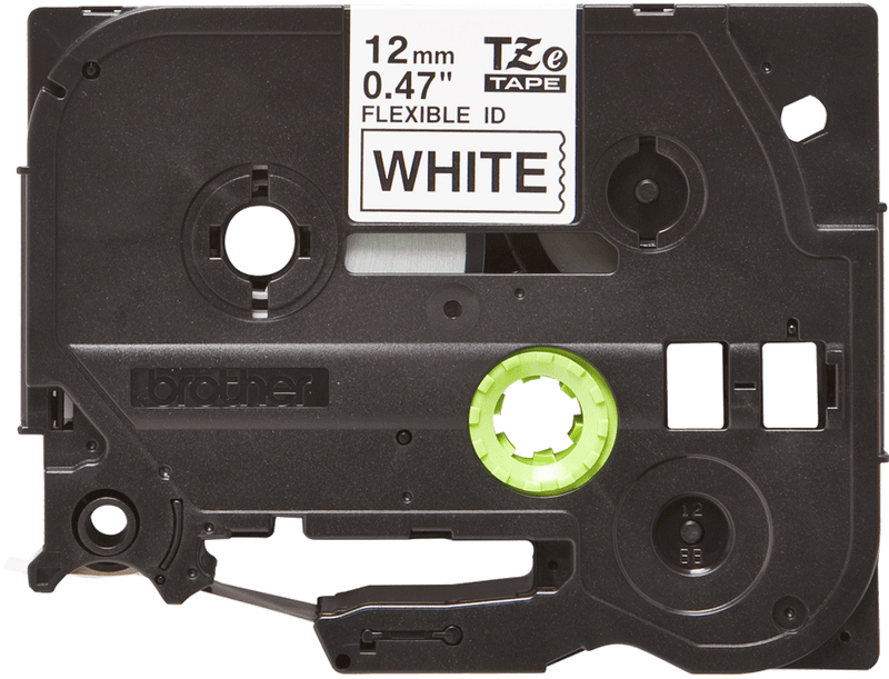 Brother TZe-FX231 Flexible-ID Labelling Tape (12 mm, Black on White)