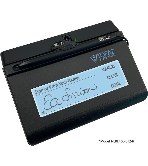 Topaz SigLite LCD 1x5 Bluetooth Signature Pad (T-LBK460-BT2-R)