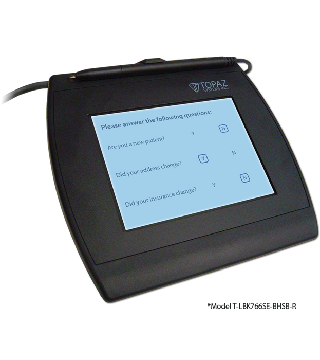 Topaz SignatureGem LCD 4x5 SE Dual Interface Signature Pad (T-LBK766SE-BHSB-R)