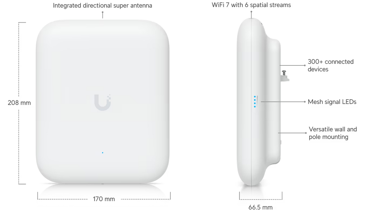 Ubiquiti UniFi U7 Outdoor Wi-Fi 7 Access Point (U7-OUTDOOR)