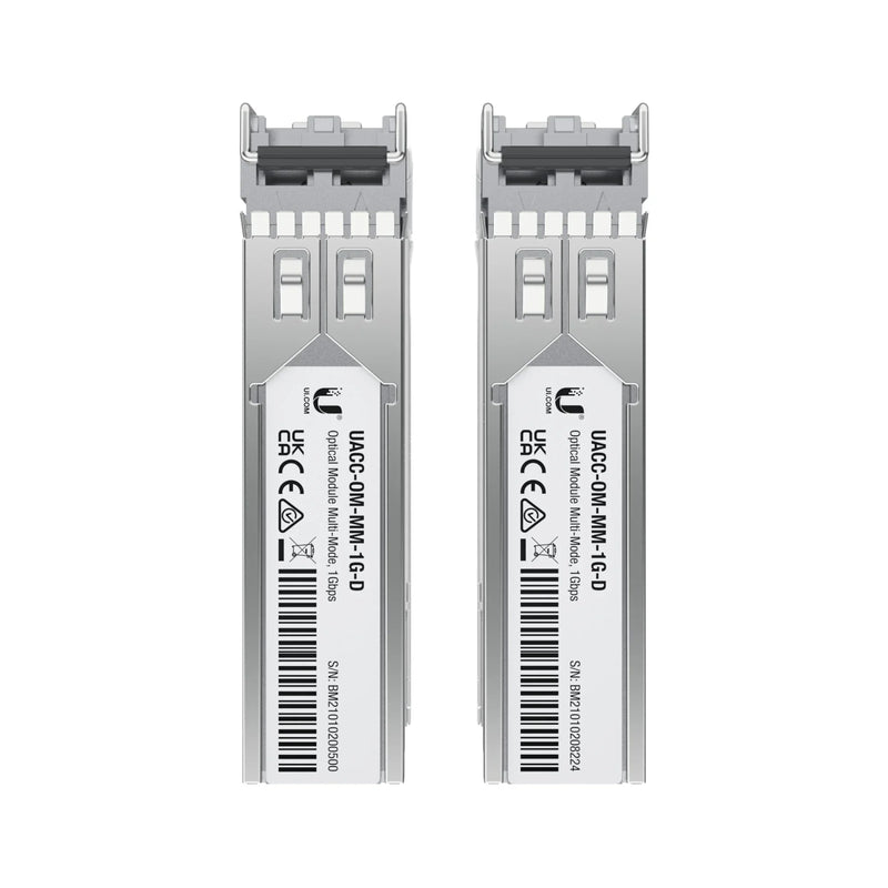 Ubiquiti UniFi 1G Multi-Mode Optical SFP Module 2-Pack (UACC-OM-MM-1G-D-2)