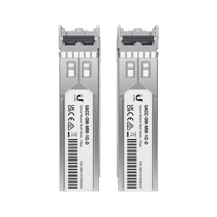 Ubiquiti UniFi 1G Multi-Mode Optical SFP Module 2-Pack (UACC-OM-MM-1G-D-2)