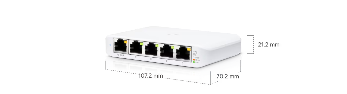 Ubiquiti UniFi Flex Mini | 5-Port Gigabit Desktop Managed Switch