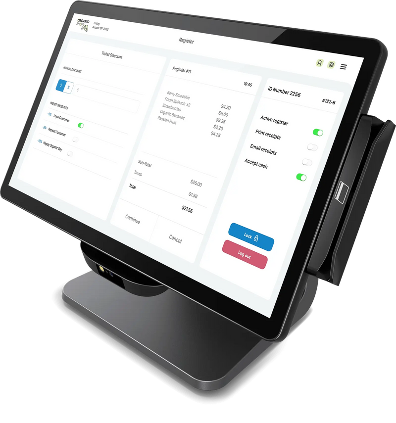 Elo E-Series 3 All-in-One Windows 11 POS Computer – 15.6" Touchscreen